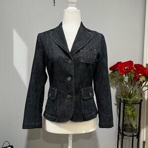 NEW Italian Custom Tailored Art Deco Flower Button Front Suit Blazer Jacket NWOT